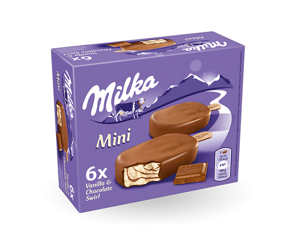 Milka Ice Cream Mini Sticks 6x50ml 